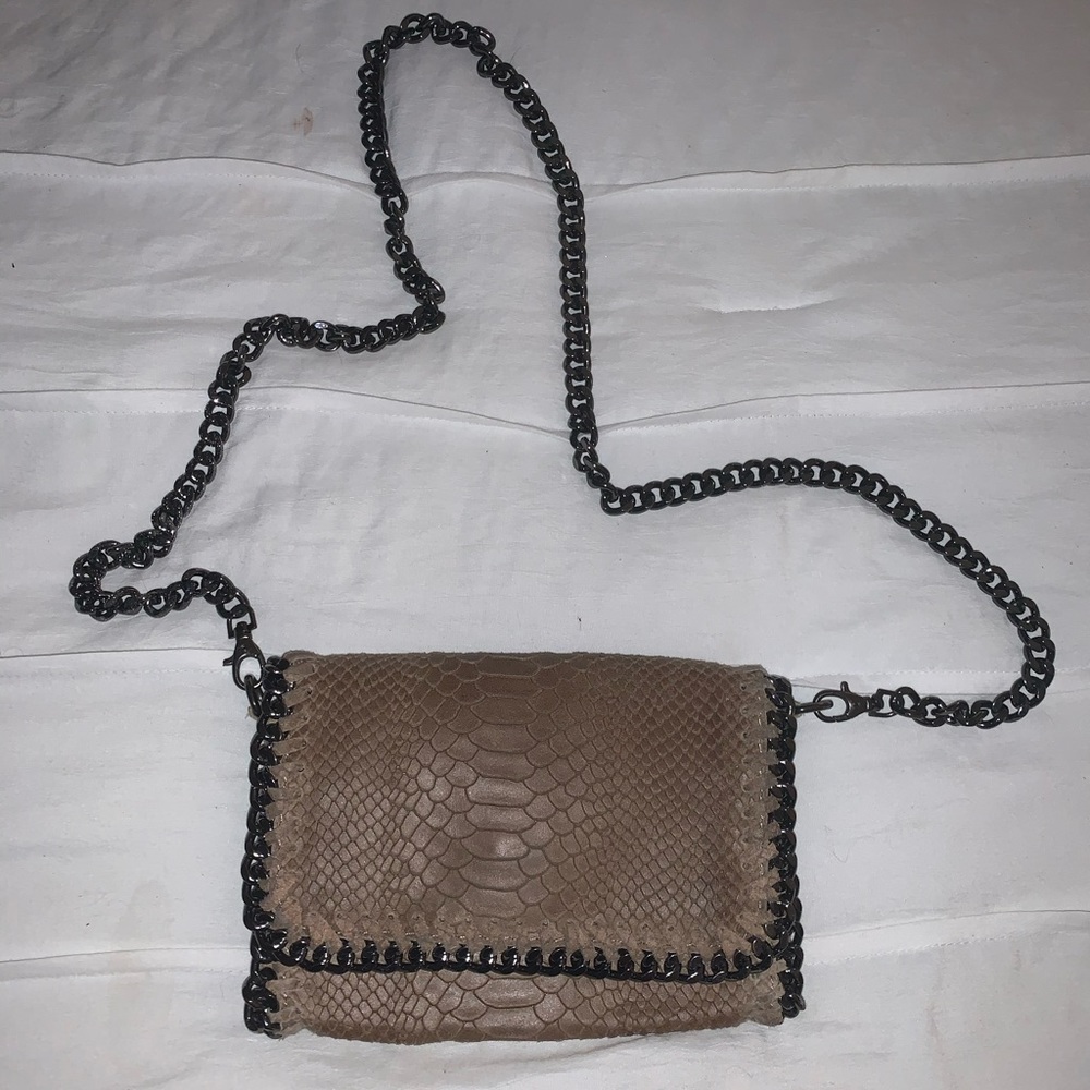 Crossbody snakeskin bag from Florence, Italy.